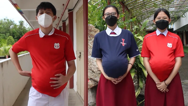 體驗母親懷胎艱辛  大馬學生挺「孕肚」：太辛苦！