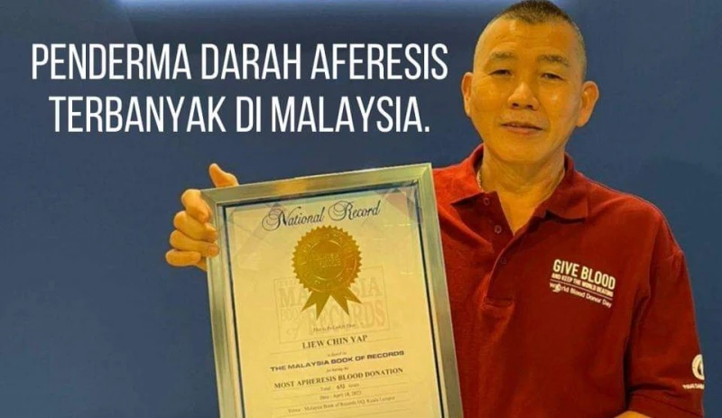 華裔男多年來捐血632次 已拯救了1896人命