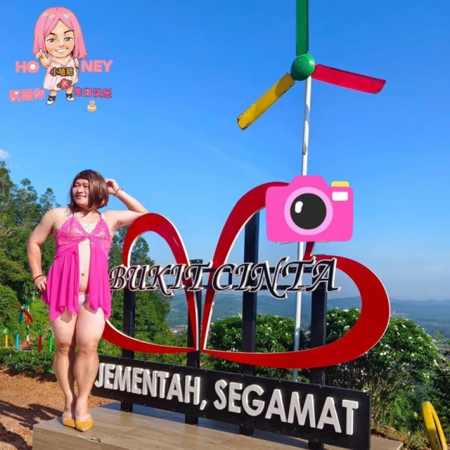 大馬男網紅穿性感內衣「打卡」 警方開檔調查