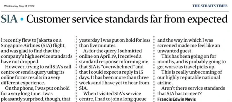 本地旅遊需求暴增　新航與移民局接獲不少關於客服的投訴