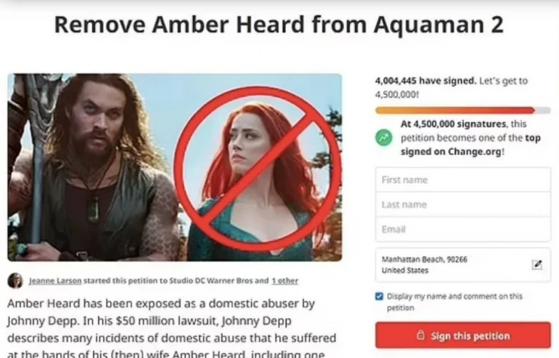 《水行俠2》換掉安珀赫德連署破400萬　克里斯洛克也開酸