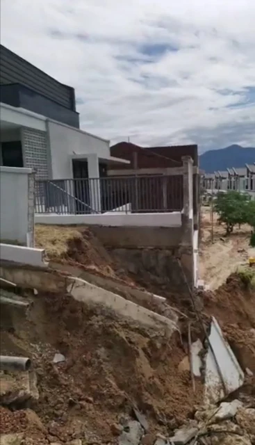 一家5口入住豪宅2天就土崩　圍牆局部倒塌蒙虛驚
