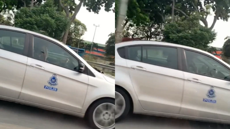 知法犯法  大馬警員開車用手機接罰單