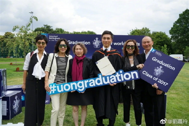 劉嘉玲為學霸侄兒慶生 情同母子…傳將繼承8億身家!