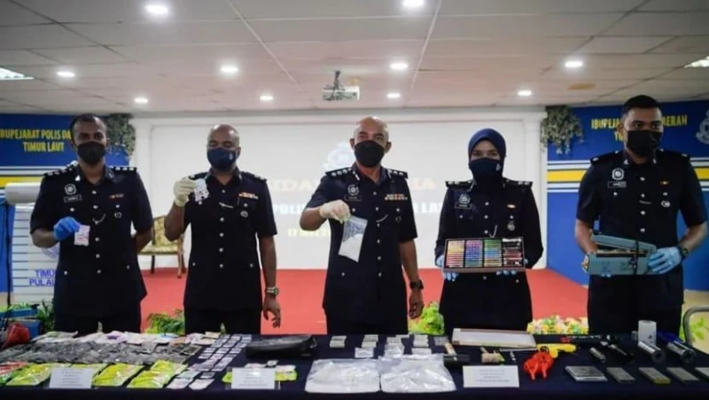 大馬警方偵破近5萬令吉蠟筆藏毒走私案