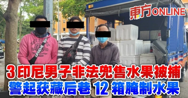 3印尼男子非法兜售水果被捕　警起獲藏後巷12箱腌制水果