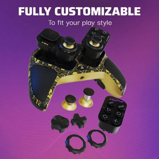 《COD19》限量款PS5手柄：黑金配色搭配骷髏頭設計