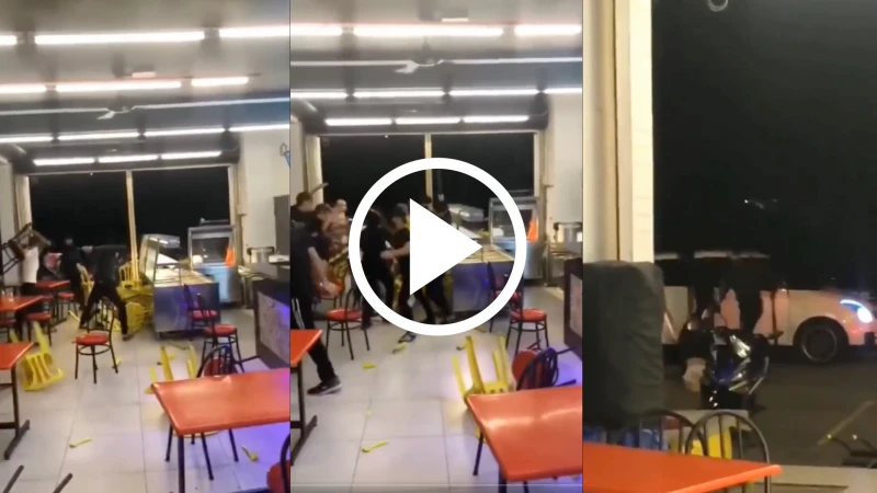 巴生青年上演「古惑仔」   為女生大打出手  