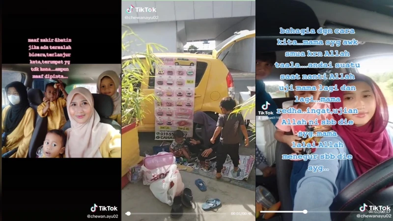 生活艱難！單親媽媽攜4幼兒直播漂泊賣糕