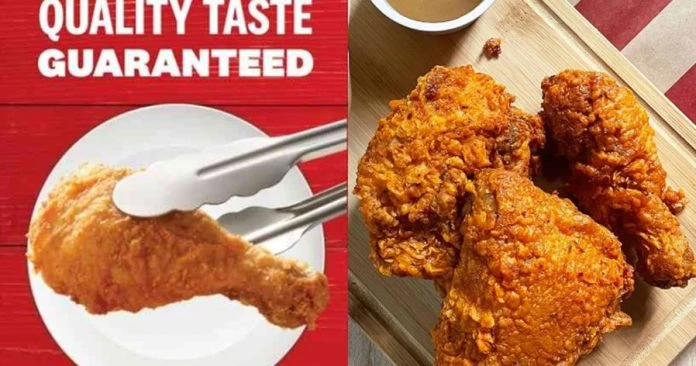 對買到的KFC炸雞不滿意?民眾可掃描二維碼更換