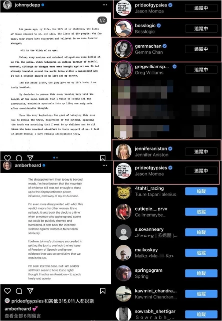 世紀官司落幕　強尼戴普看直播樂擊掌　好萊塢藝人也表態