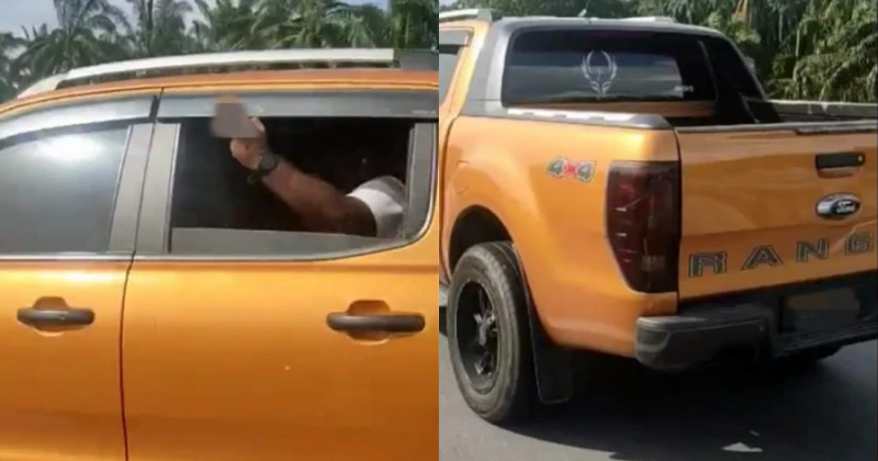 四驅車使用緊急車道向乘客比挑釁手勢　警方開檔調查