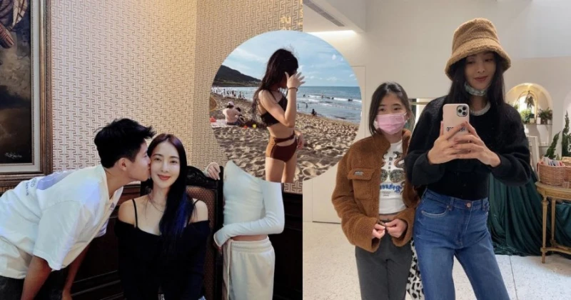 曹格11歲愛女穿媽媽泳衣　網驚嘆：變長腿姐姐了！