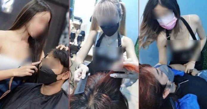 性感理髮師露半球吸睛 理髮店新開張即遭取締