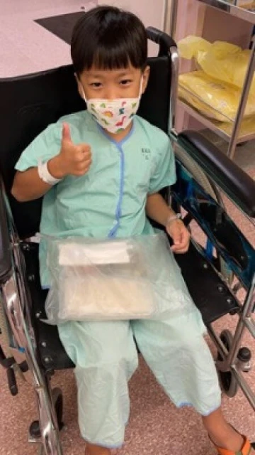 獅城男童勇抗癌　印尼富商捐30萬