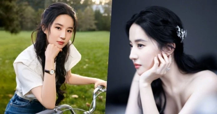 劉亦菲酒吧吃瓜子　驚現雙下巴被嘲「神仙崩壞」