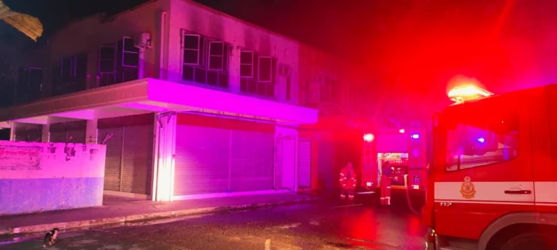 亞庇打里卜鎮雙層店屋發生火災