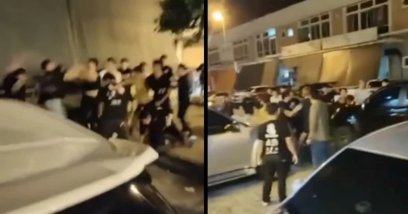 成群男子上演街頭毆鬥 警方捕17人助查