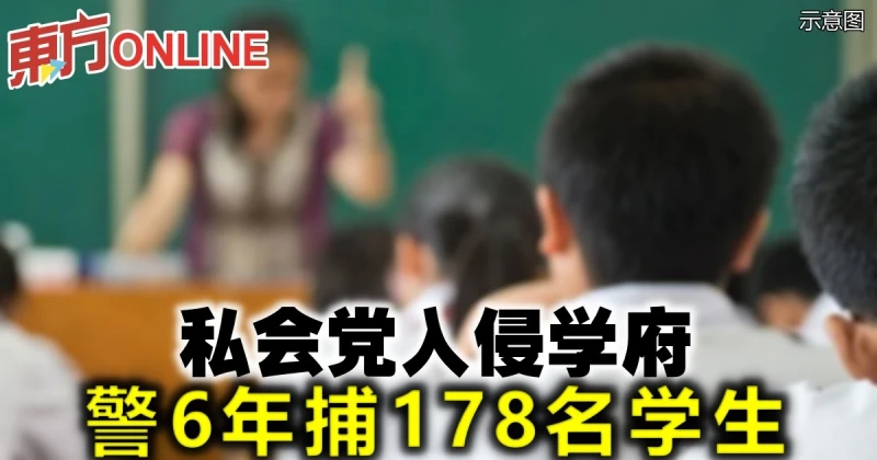 私會黨入侵學府　警6年捕178名學生