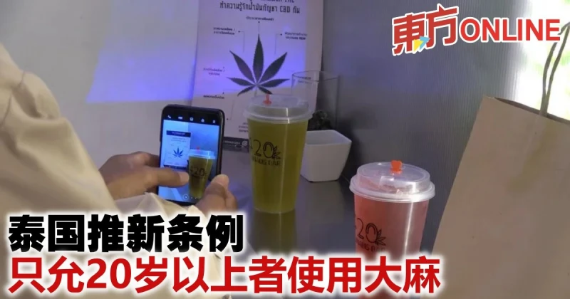 泰國推新條例　只允20歲以上者使用大麻