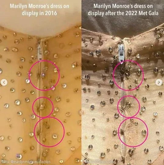 瑪麗蓮夢露古董禮服　收藏家控訴遭名媛撐壞