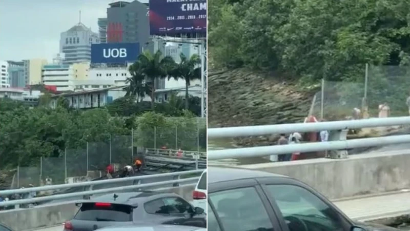 民眾長堤「抄小路」進新山 馬警裝鐵絲網防非法越境