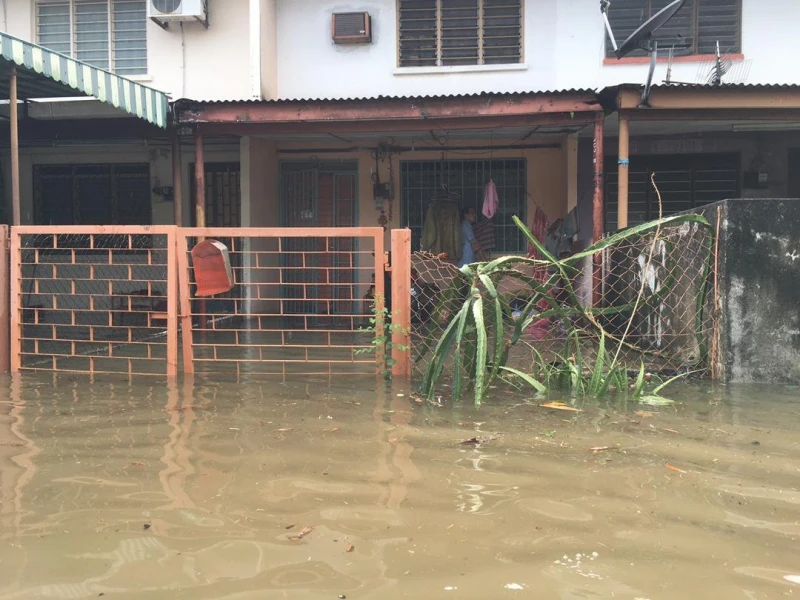 怡保下午豪雨多區閃電水災　白蘭園水深4尺車困水中