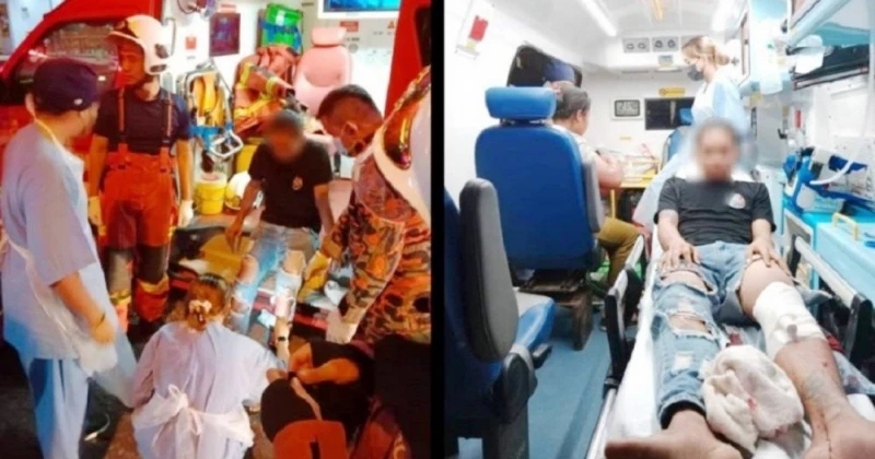 沙巴餐廳火鍋炊具爆炸傷一家四口