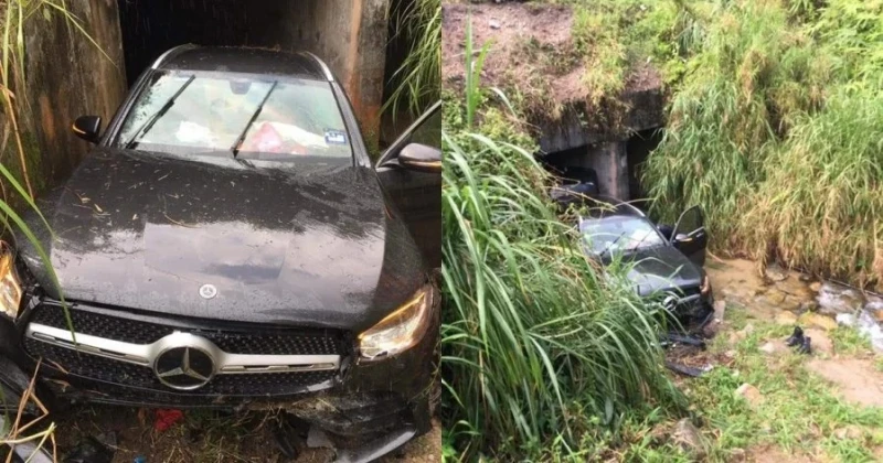 馬賽地墜河溝 警:為閃避轎車從反方向超車導致失控