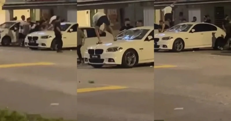 兩幫人馬深夜街頭衝突　互丟武器及破壞車輛