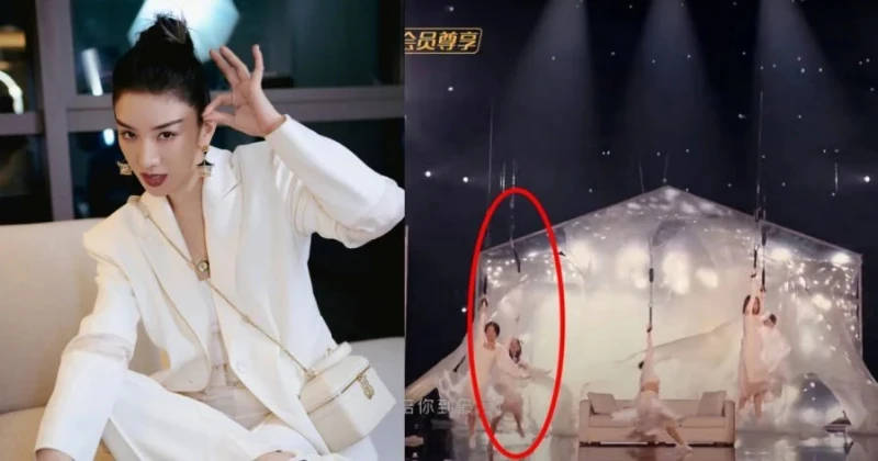 《浪姐3》黃奕吊鋼絲中途失手墜落 3秒驚悚畫面曝光嚇壞粉絲