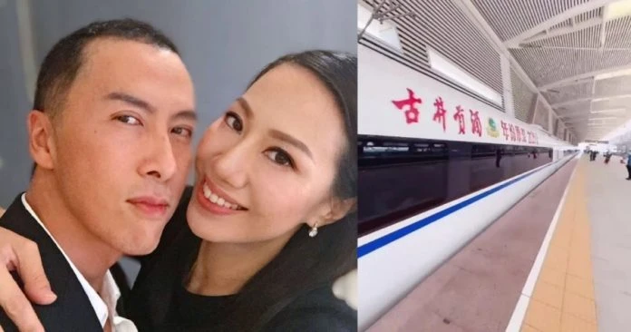 甄子丹攜妻子坐高鐵　大讚：中國最好的子彈列車！