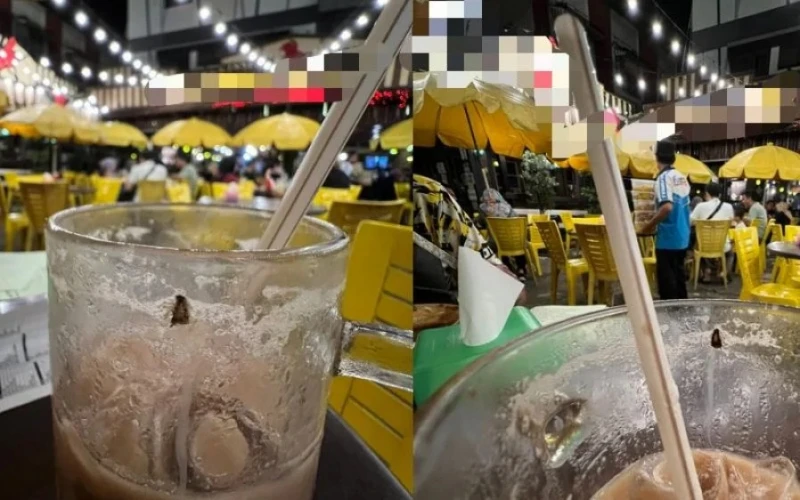大馬某餐館衛生問題頻傳　民眾在飲料內發現「小蟑螂」