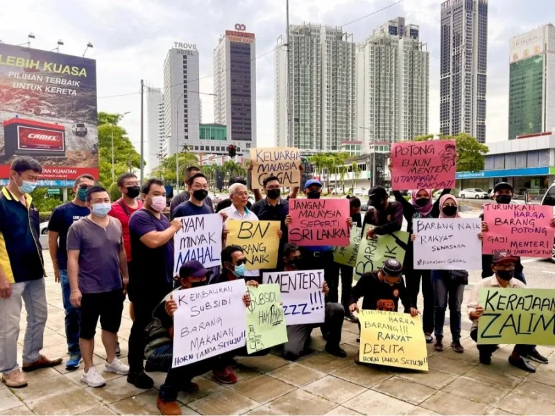 柔公正黨快閃集會 　抗議物價高漲