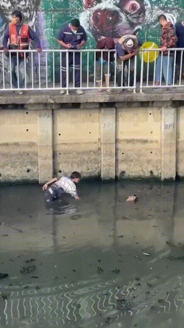 臭水溝驚現一顆人頭漂浮　民眾伸手一撈「屍體」突起身