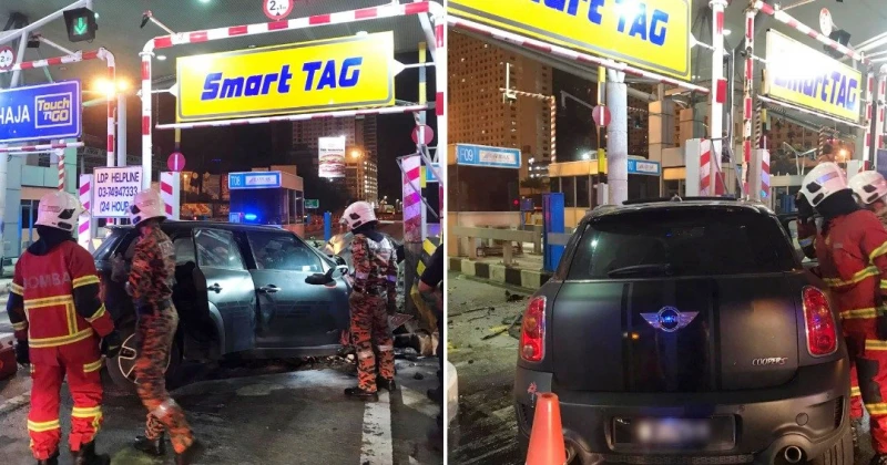 寶馬迷你失控撞收費站石墩   華裔司機魂斷公路