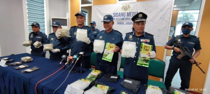 大馬關稅局打擊沙巴毒品走私  今年已起獲多種類數百萬令吉毒品
