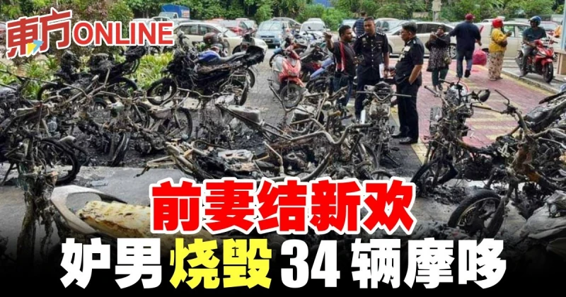 前妻結新歡　妒男燒毀34輛摩哆