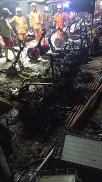 擔布南高球俱樂部火患 燒燬6輛電動車