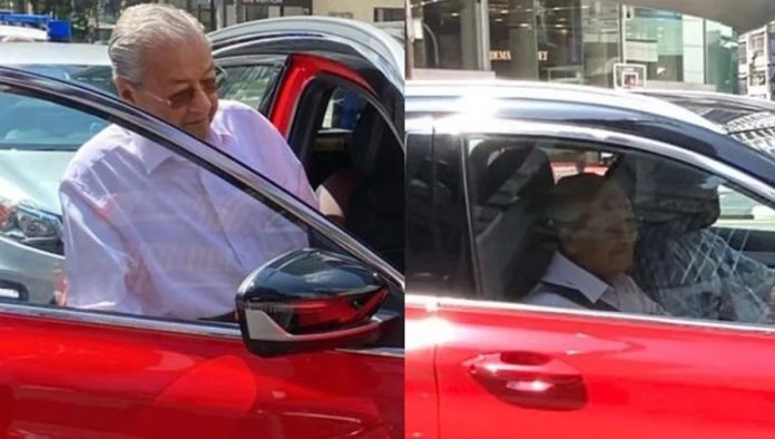 敦馬96歲高齡親自開車　外出品早茶與民親切合照