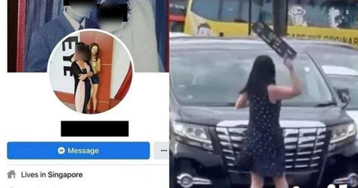 肉身擋車火爆女遭起底 網民:大馬貞子