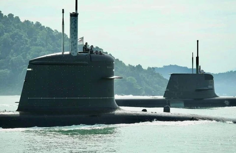 澳海軍「柯林斯」號潛艇　停靠沙巴實邦加基地交流