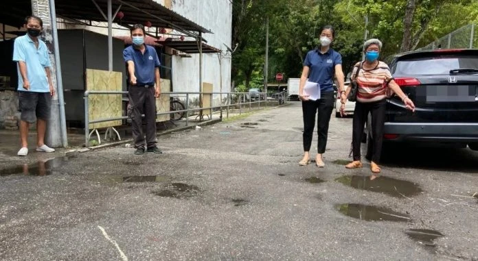 大英義學園居民投訴路爛 兩三年了仍無改善