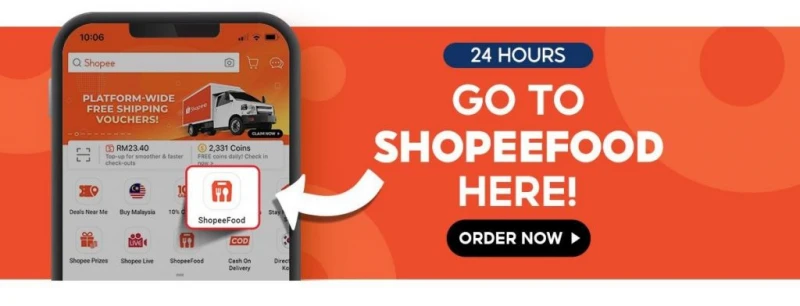 ShopeeFood外賣終於來到沙巴亞庇! 下單享全天候免外送費