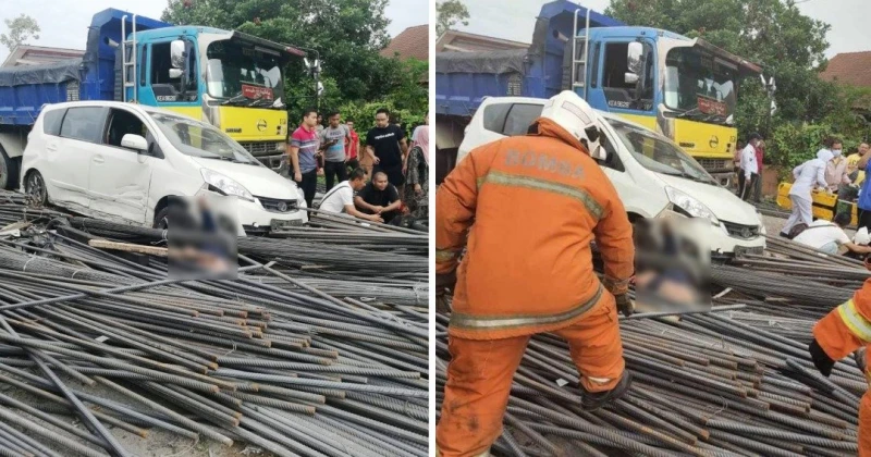 載鐵條羅里翻覆釀1死10傷　婦女當場喪命兒子斷右腳