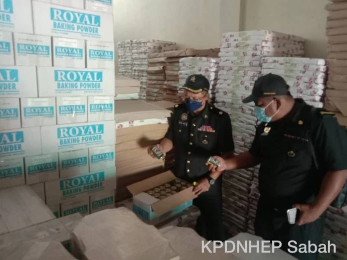 斗湖2商家涉賣仿冒發粉  約14萬令吉仿冒品被充公