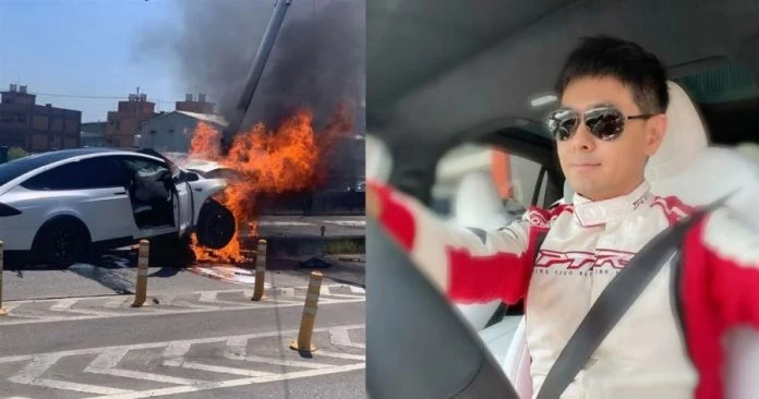 工人奮力拉林志穎父子出車外　5秒後車頭被猛火吞噬