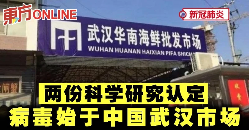 【新冠肺炎】兩份科學研究認定　病毒始於中國武漢市場