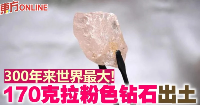 300年來世界最大！　170克拉粉色鑽石出土
