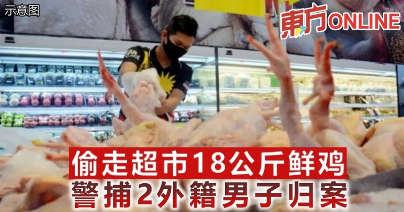 偷走超市18公斤鮮雞　警捕2外籍男子歸案